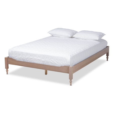 Baxton Studio Laure Antique Oak Finished Wood Full Size Platform Bed Frame 161-10199